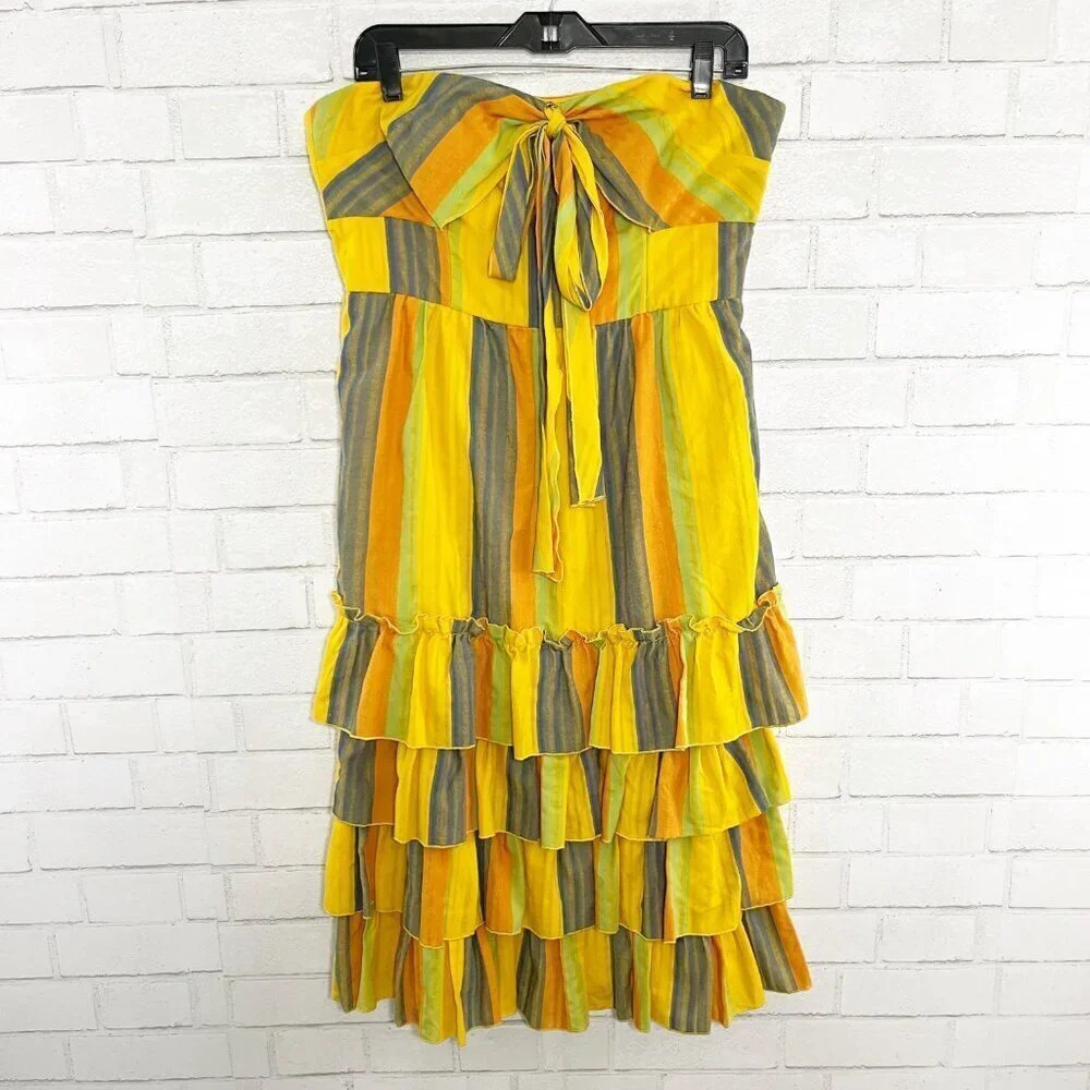 La Maison Talulah Bright Strapless Imperial Midi Dress Women's Size XL - Picture 2 of 8